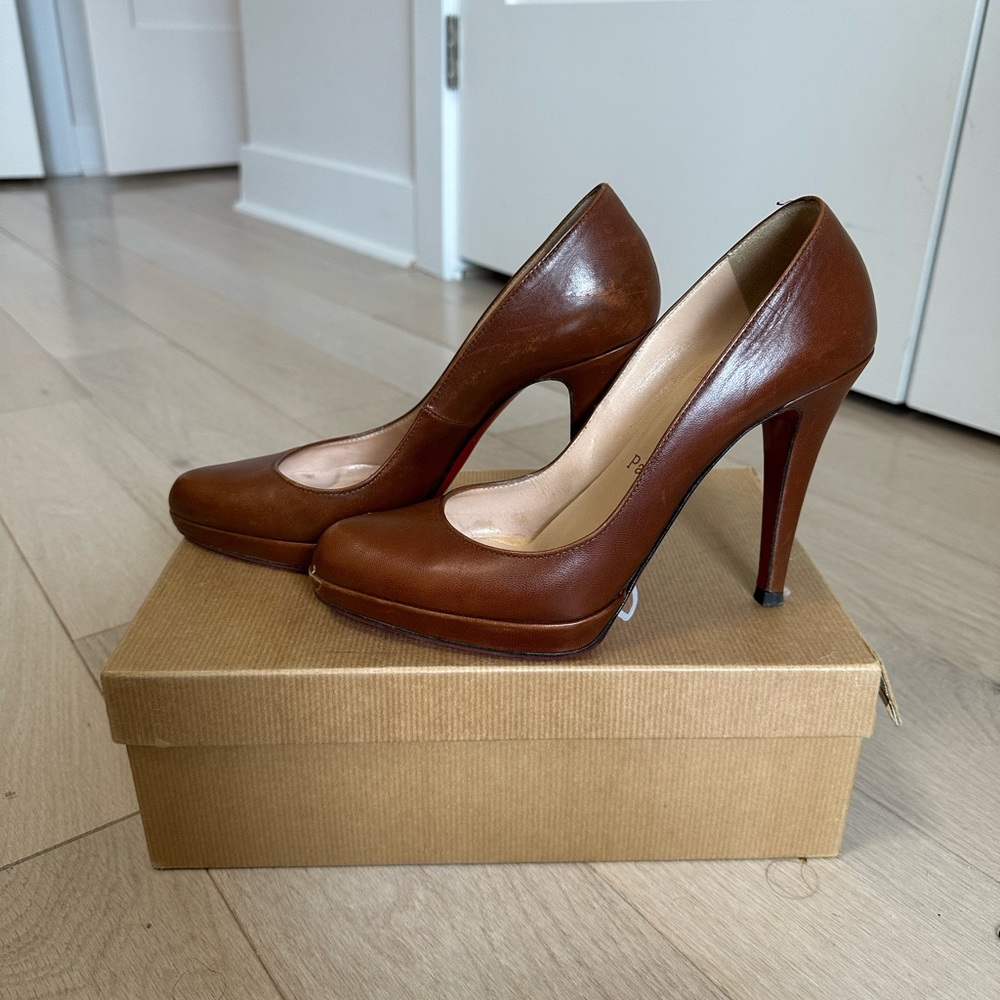 Christian Louboutin Brown Platform Pumps